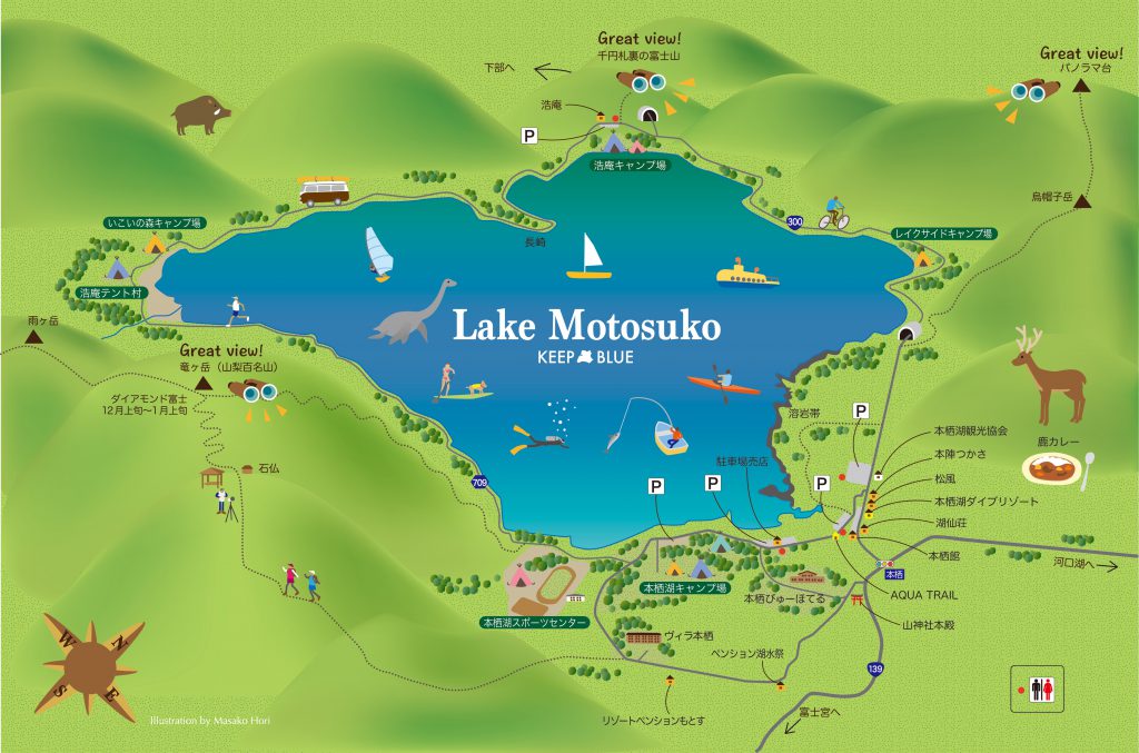 本栖湖MAP